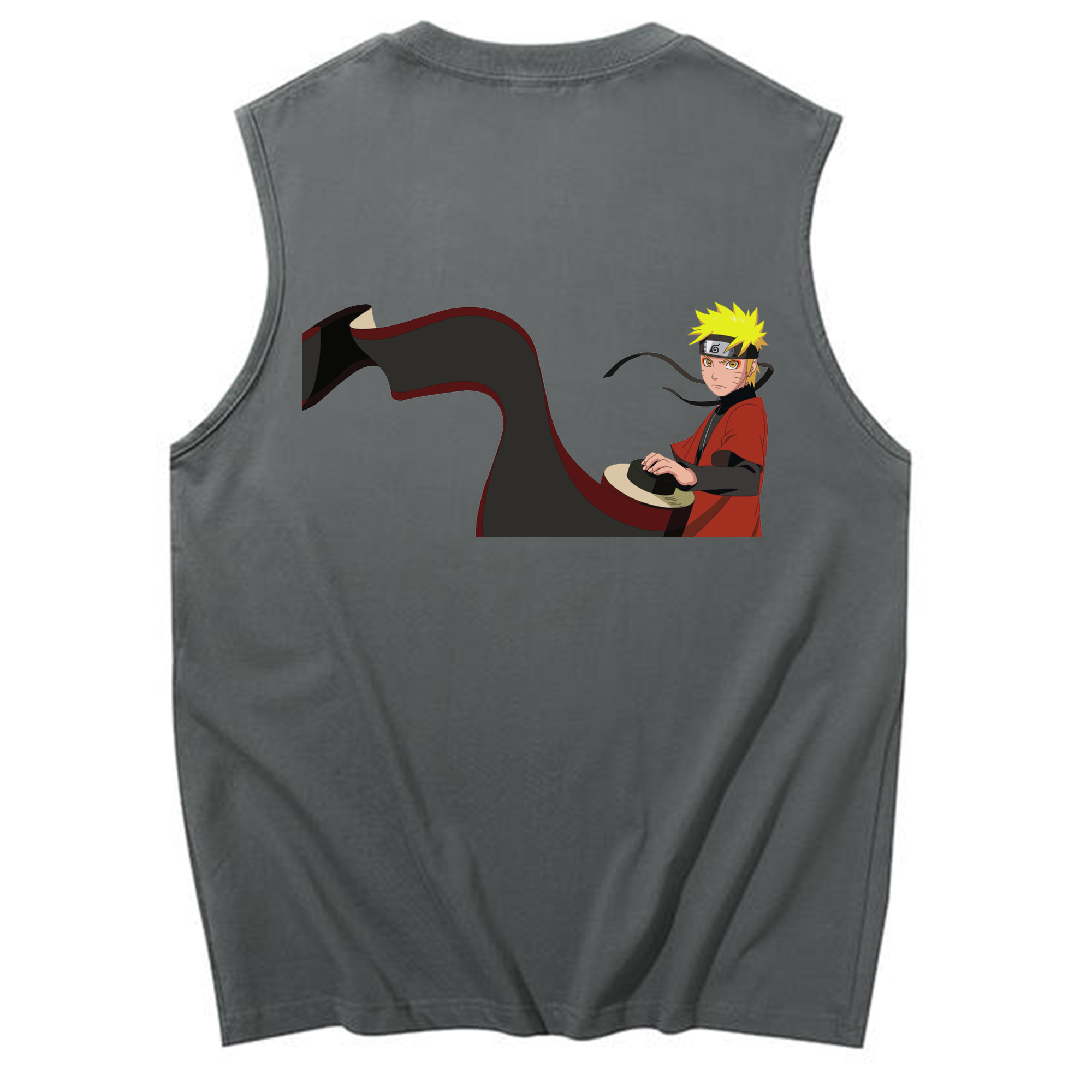 （画像用） NARUTO -ナルト- うずまき ナルト Uzumaki Naruto コットン100％タンクトップ（背面プリント）